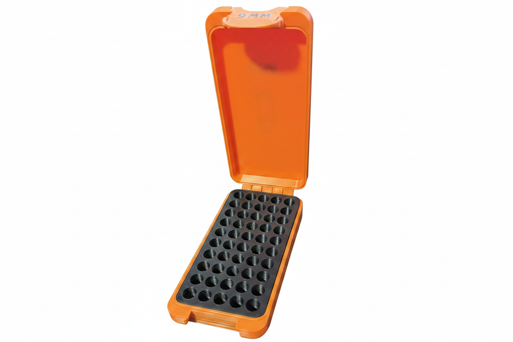 Orange 9MM Ammo Box - Open